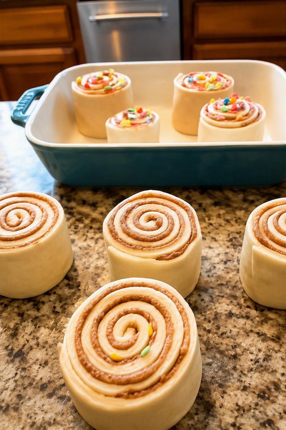 &ldquo;Cereal&rdquo; Killer Cinnamon Rolls topped with cream cheese frosting